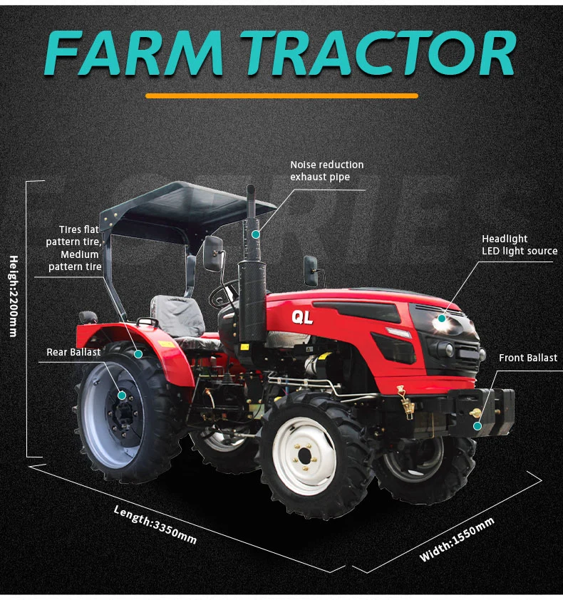 Farming 4WD Machinery Tractor Small Mini Agricultural Farm Tractor