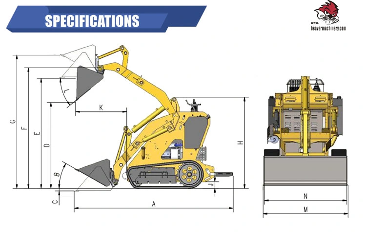 Mini Skid Steer Loader with Bucket and Attachments on Sale