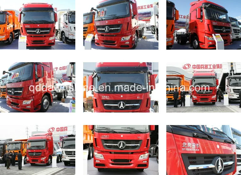 Benz Tech Chinese Beiben V3 6*4 10 Tires 420HP Rhd LHD LNG Prime Mover Tractor Trailer Truck