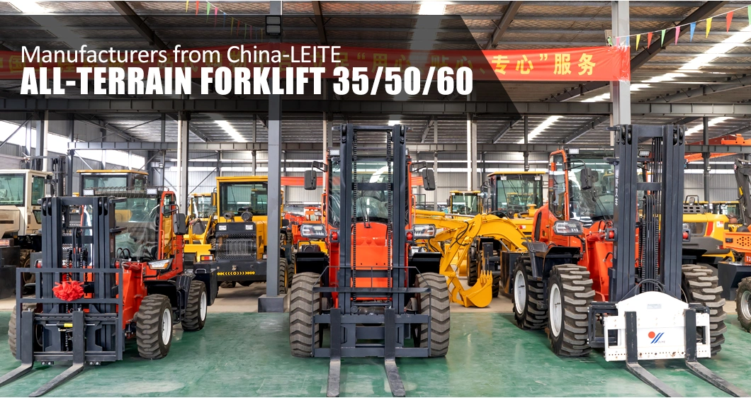 3.5 Ton 4 Ton 5ton 4X4 4WD Fully Hydraulic Mini Diesel/Electric Forklift Truck Rough Terrain Forklift Truck off Road Forklift Euro 5 EPA Price 50% off Free Ship