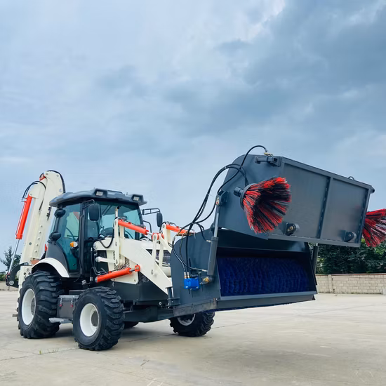 La famosa marca Yaweh 388 50HP Tractor cargador con cargador frontal y retroexcavadora