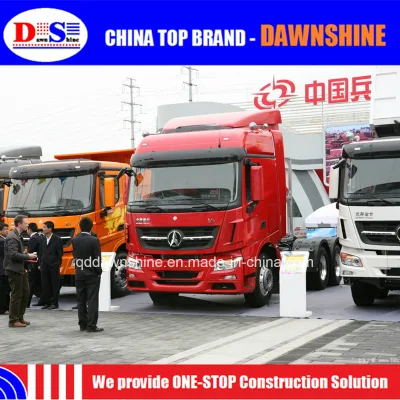 Benz Tech Chinese Beiben V3 6*4 10 neumáticos 420HP Rhd LHD GNL Prime Mover Tractor Trailer Truck